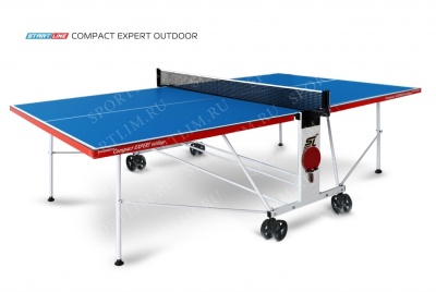 Теннисный стол Compact Expert Outdoor- складная модель всепогодного теннисного стола для улицы и помещений. Механизм трансформации.